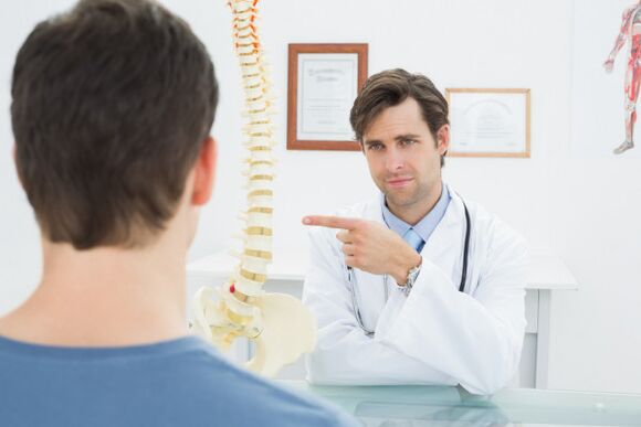 konsultacja z lekarzem w sprawie osteochondrozy szyjnej